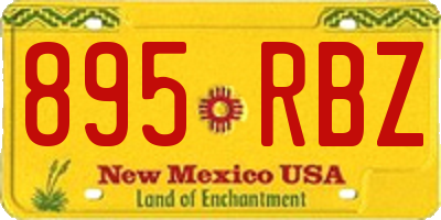 NM license plate 895RBZ