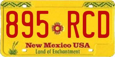 NM license plate 895RCD