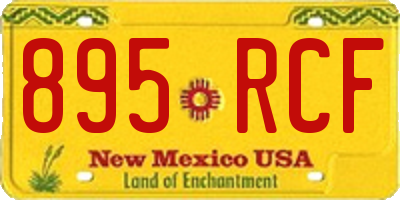 NM license plate 895RCF