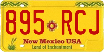 NM license plate 895RCJ