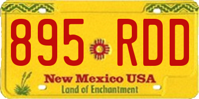 NM license plate 895RDD