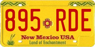 NM license plate 895RDE