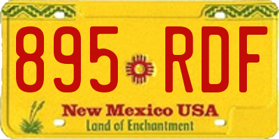 NM license plate 895RDF