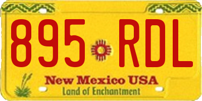 NM license plate 895RDL