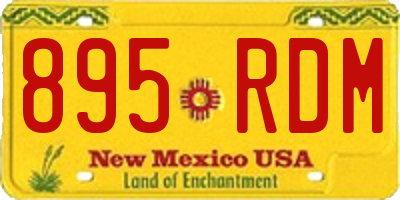 NM license plate 895RDM