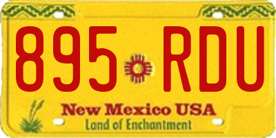 NM license plate 895RDU