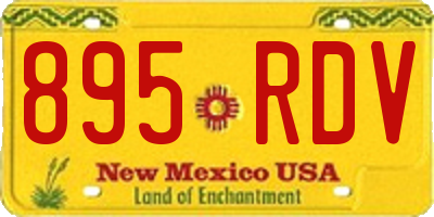 NM license plate 895RDV