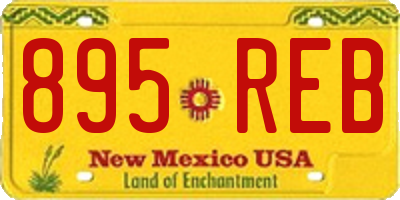 NM license plate 895REB