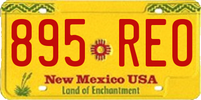 NM license plate 895REO