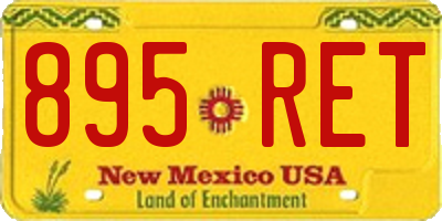 NM license plate 895RET