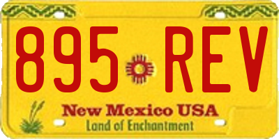 NM license plate 895REV