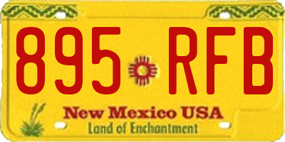 NM license plate 895RFB
