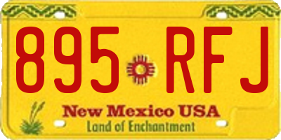 NM license plate 895RFJ