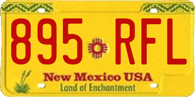 NM license plate 895RFL