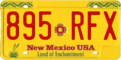 NM license plate 895RFX