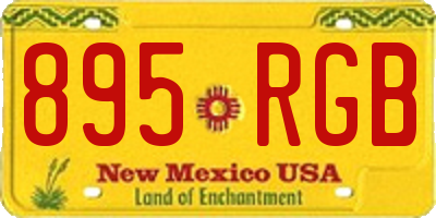 NM license plate 895RGB
