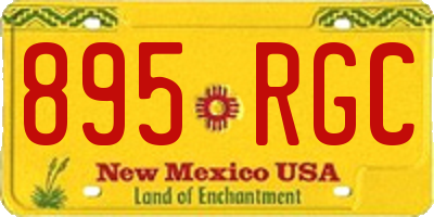 NM license plate 895RGC