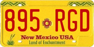 NM license plate 895RGD