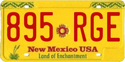 NM license plate 895RGE