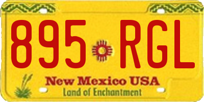 NM license plate 895RGL