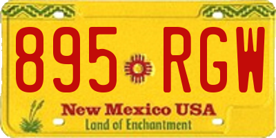 NM license plate 895RGW