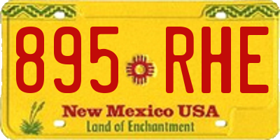 NM license plate 895RHE