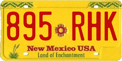 NM license plate 895RHK