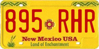 NM license plate 895RHR