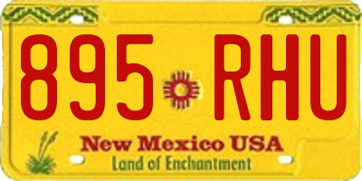 NM license plate 895RHU