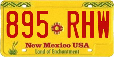NM license plate 895RHW