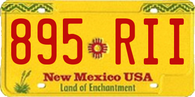 NM license plate 895RII