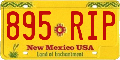 NM license plate 895RIP