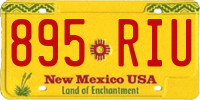 NM license plate 895RIU