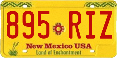 NM license plate 895RIZ
