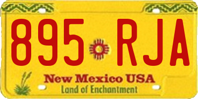 NM license plate 895RJA