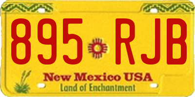NM license plate 895RJB