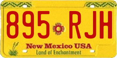NM license plate 895RJH