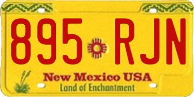 NM license plate 895RJN