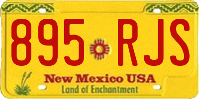NM license plate 895RJS