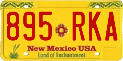 NM license plate 895RKA