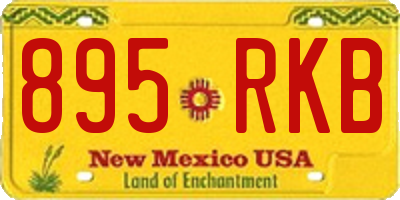 NM license plate 895RKB