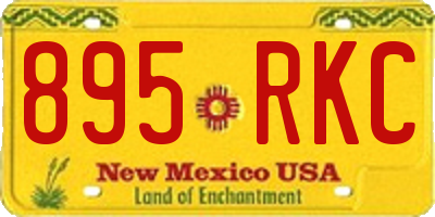 NM license plate 895RKC