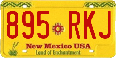 NM license plate 895RKJ