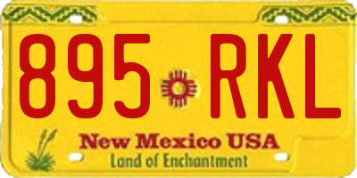 NM license plate 895RKL