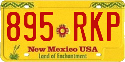 NM license plate 895RKP