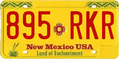 NM license plate 895RKR