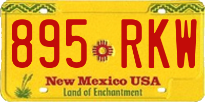 NM license plate 895RKW