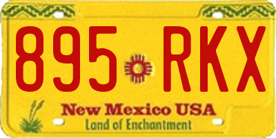 NM license plate 895RKX