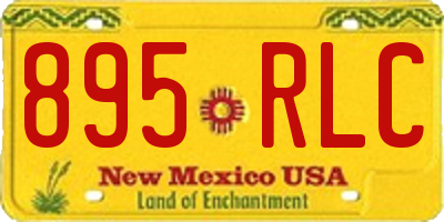 NM license plate 895RLC