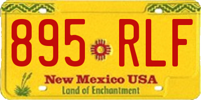 NM license plate 895RLF
